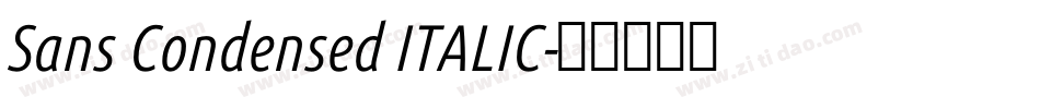 Sans Condensed ITALIC字体转换